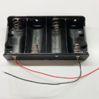 5V用単1乾電池ケース（単1×4本／乾電池別）リード線・ピン・スナップ端子付き